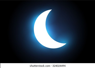 crescent moon Vector