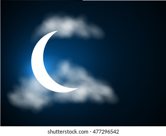 crescent moon Vector