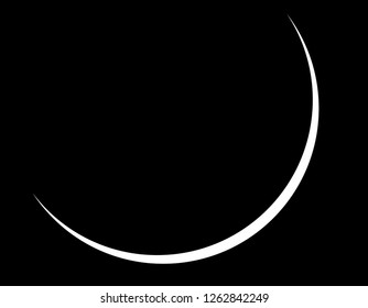 Crescent moon vector background.