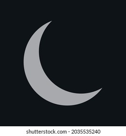 Crescent Moon Vektor auf Schwarz-Weiß