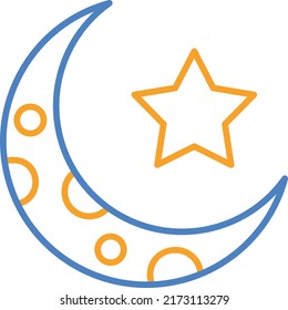 Crescent Moon vector icon. Can be used for printing, mobile and web applications.