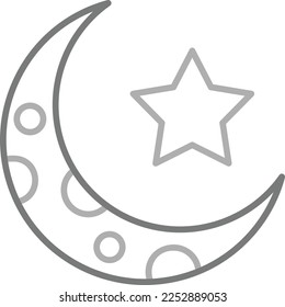 Crescent Moon vector icon. Can be used for printing, mobile and web applications.