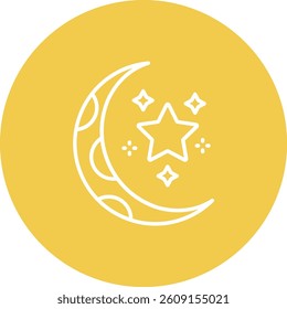 Crescent Moon vector icon. Can be used for printing, mobile and web applications.