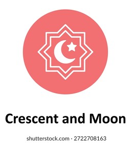 Ícone de vetor de lua e crescente que pode facilmente modificar ou editar
