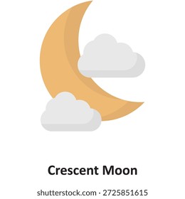 Icono de Vector de Luna creciente que puede modificarse o editarse fácilmente

