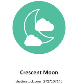 Icono de Vector de Luna creciente que puede modificarse o editarse fácilmente

