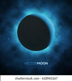 Crescent Moon. Vector Illustration.