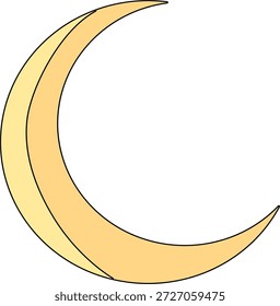 Halbmond, Vektor. islamische Stimmung. Radamahan-Thema. flaches Symboldesign. einfacher islamischer Vektor.