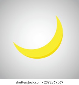 Crescent Moon yellow Vector object