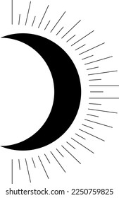 Crescent moonlight means that it remains luminous even though it is not full