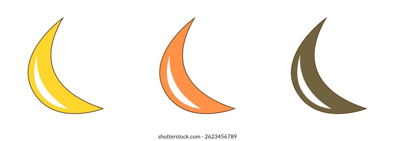 Lunas medievales en tonos amarillos, naranjas y marrones.