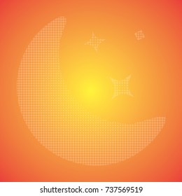 crescent pop art background