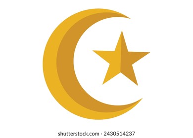 Crescent Ramadan Islamic Sticker Design