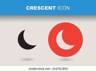 Crescent Sign or Icon Vector Design