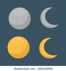 Crescent Sphere Moon Shape Concept Vector Stock Vector (Royalty Free ...