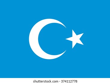 crescent star logo vector.