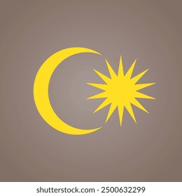 Crescent and star - symbol from the flag of Malaysia