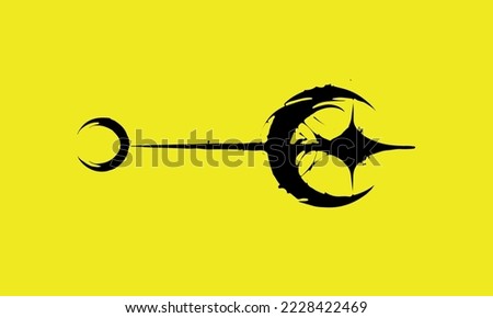 crescent star vector illustration crescent star spear