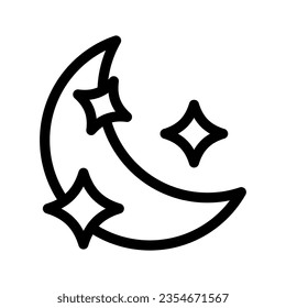 Crescent Stars Icon Vector Symbol Design Illustration