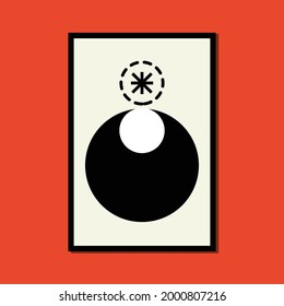 afiches estéticos contemporáneos resplandecientes, decoración de arte mural, impresión minimalista moderna de mediados de siglo, formas orgánicas, fondo, vectores de arte moderno Dibujo geométrico de pincel de ilustración.