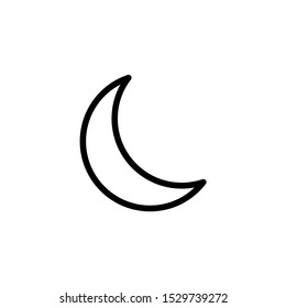 crescent thin line icon on white background. simple flat vector clear weather symbol. eps 10