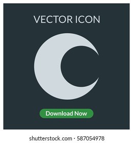 Crescent vector icon