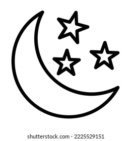 Crescent Vector Icon which can easily modify or edit

