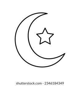 Crescent vector icon which can easily modify or edit

