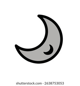 crescent-moon icon vector illustration style