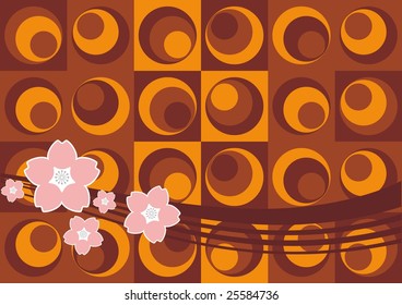 Crescents and squares.