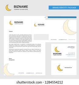 Cresent Business Letterhead, Envelope and visiting Card Design vector template