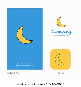 Cresent Company Logo App Icon and Splash Page Design. Creative Business App Design Elements