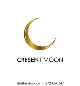 cresent luxury gold symbol vector design