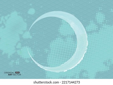 cresent moon and bluesky cloud   halftone background night time theme for advertisement brochure template banner website cover product package design presentation vector eps 