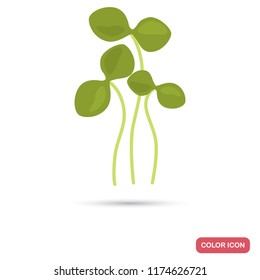 Cress color flat icon