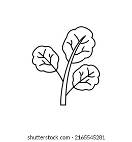 Icono de copo en el icono de estilo de línea, aislado en el fondo blanco