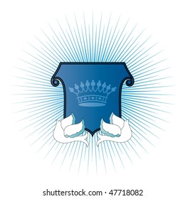 crest with burst