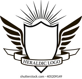 crest with classic design elements, use for logo, frame, vector format very easy to edit, individual objects