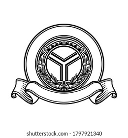 crest emblem logo template creative concept