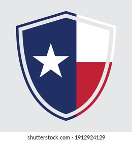 A crest with the flag of Texas. svg