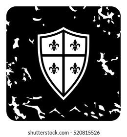 Crest icon. Grunge illustration of crest vector icon for web