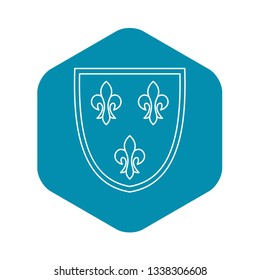 Crest icon. Outline illustration of crest vector icon for web