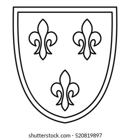 Crest icon. Outline illustration of crest vector icon for web