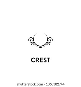 crest icon vector. crest sign on white background. crest icon for web and app