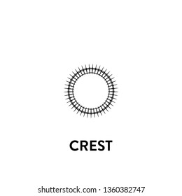 crest icon vector. crest sign on white background. crest icon for web and app