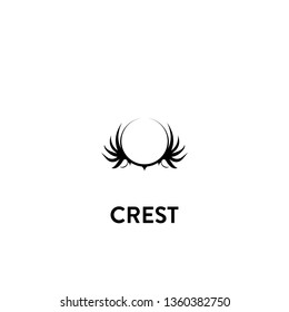 crest icon vector. crest sign on white background. crest icon for web and app