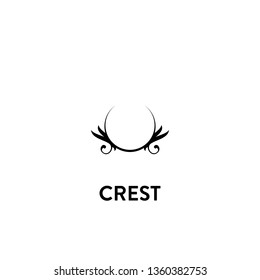 crest icon vector. crest sign on white background. crest icon for web and app