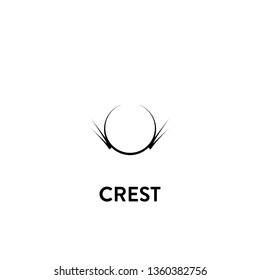 crest icon vector. crest sign on white background. crest icon for web and app