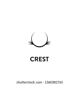 crest icon vector. crest sign on white background. crest icon for web and app