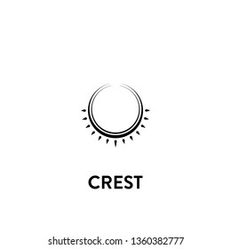 crest icon vector. crest sign on white background. crest icon for web and app